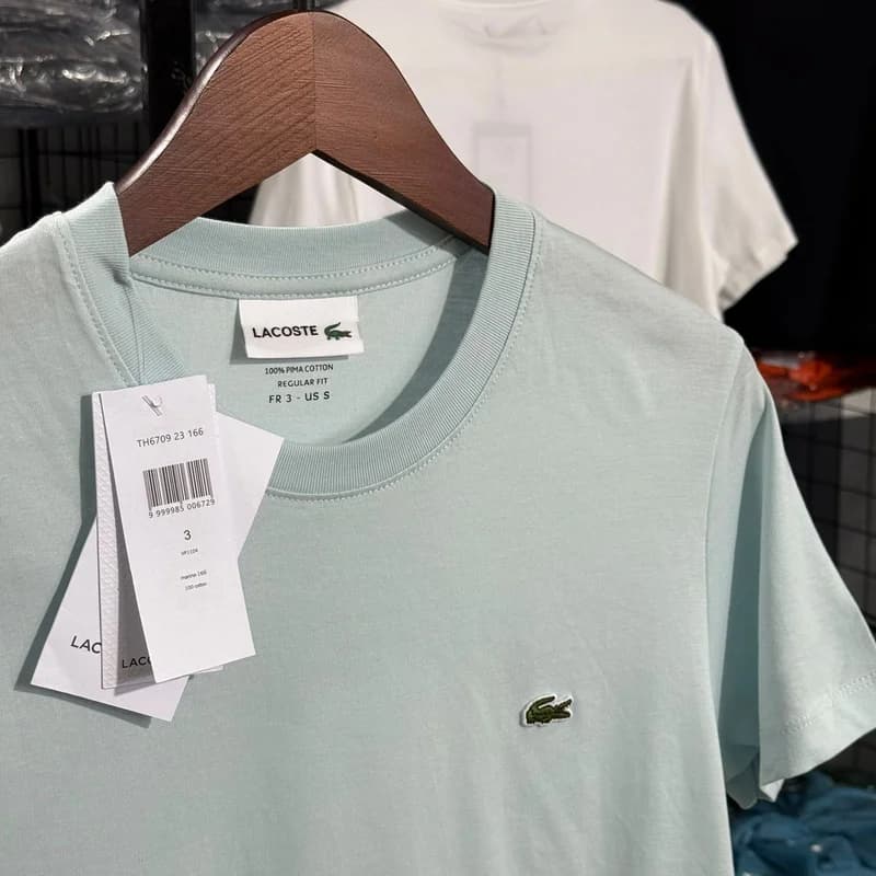 Camiseta Basica Lacoste cor Azul bebe