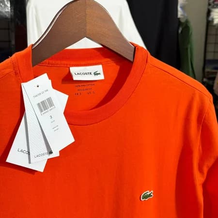 Camiseta Basica Lacoste cor laranja